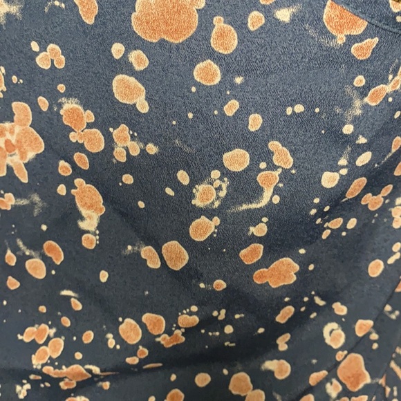 FOREVER 21 splatter paint 🎨 bubble top button up racer back pink & smoky blue - Picture 7 of 8